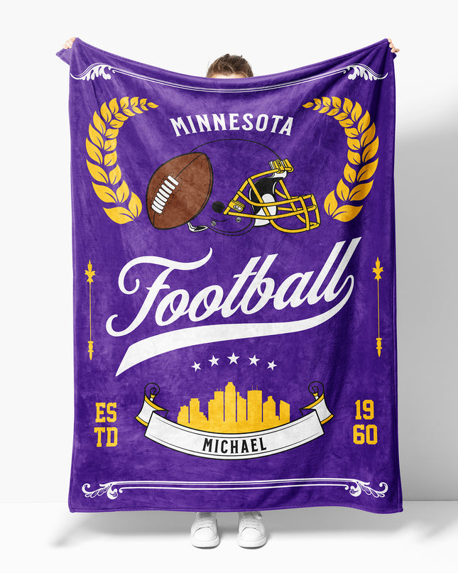 Minnesota Football Blanket (Personalized)