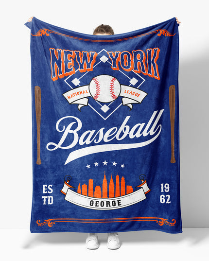 New York Baseball Blanket (Personalized)