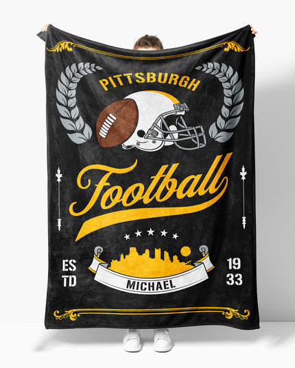 Pittsburgh Football Blanket (Personalized)