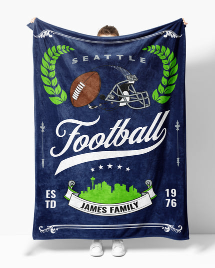 Seattle Football Blanket (Personalized)