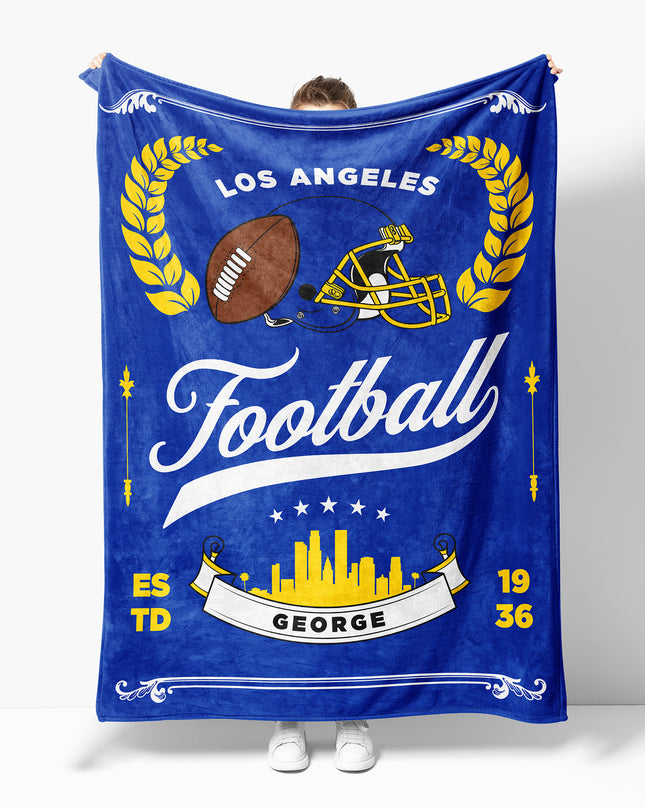 Los Angeles Football Blanket (Personalized)