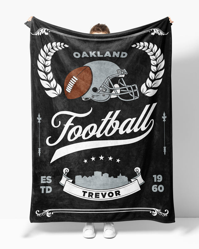 Oakland Football Blanket (Personalized)