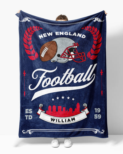 New England Football Blanket (Personalized)