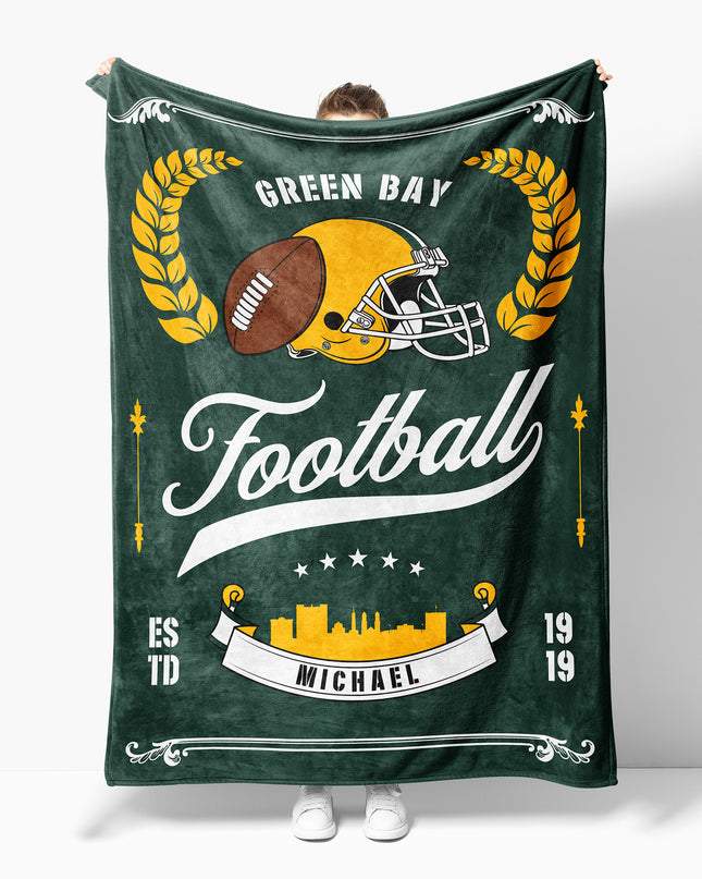 Green Bay Football Blanket (Personalized)