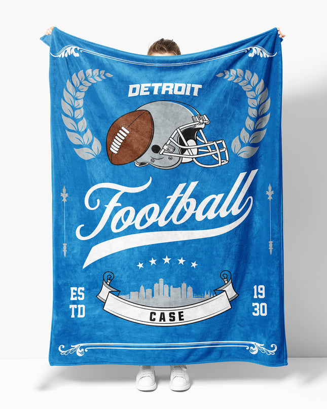Detroit Football Blanket (Personalized)