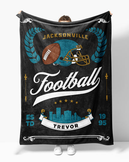 Jacksonville Football Blanket (Personalized)