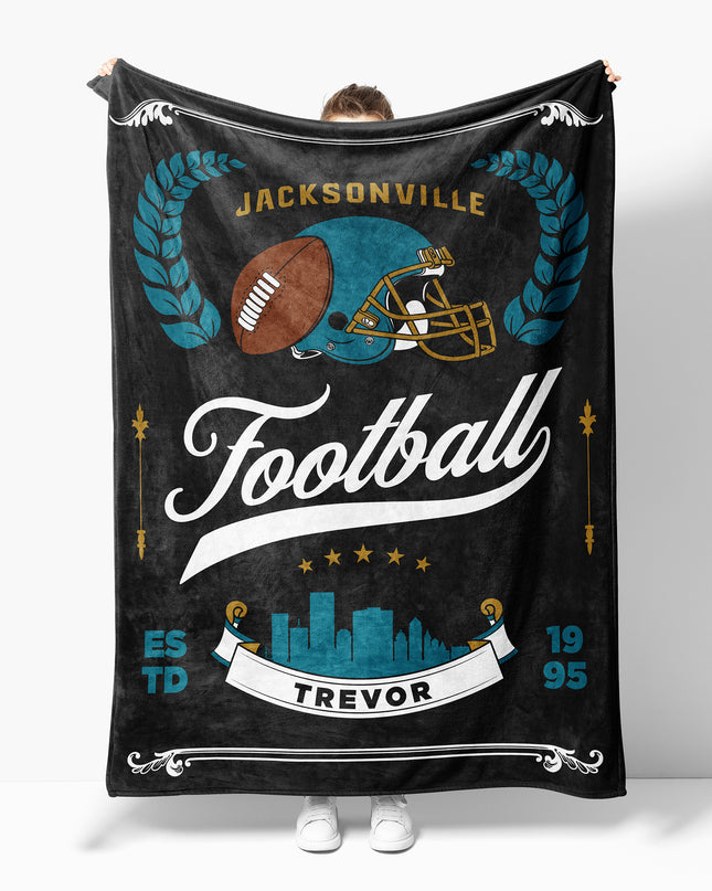 Jacksonville Football Blanket (Personalized)