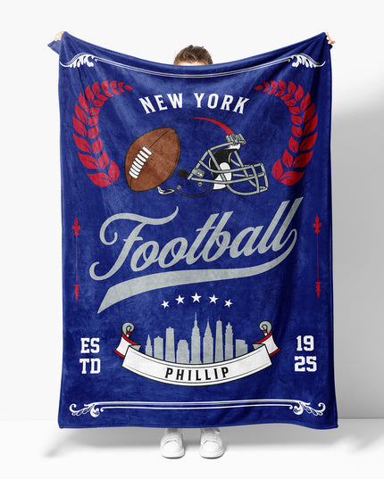 New York Football Blanket (Personalized)