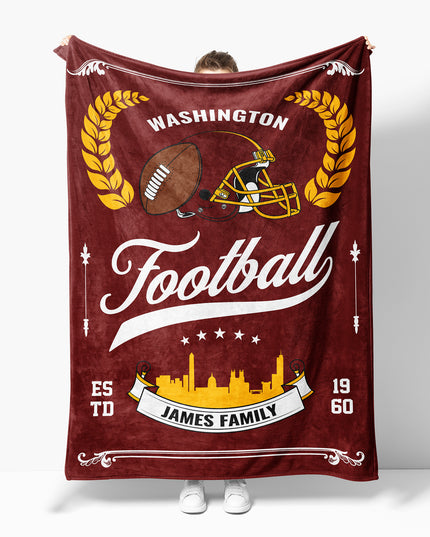 Washington Football Blanket (Personalized)