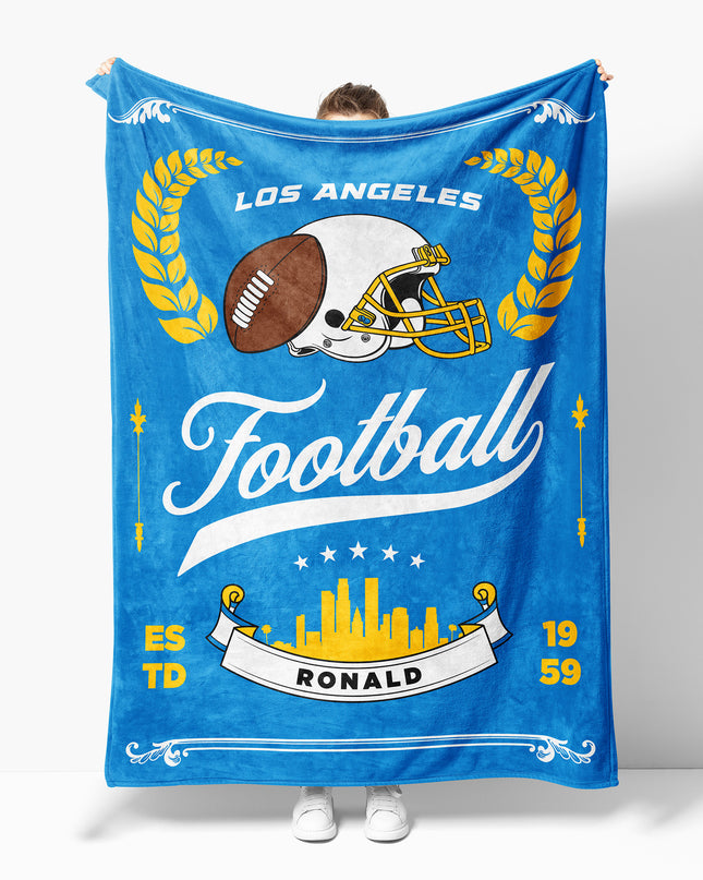 Los Angeles Football Blanket (Personalized)