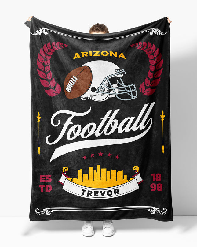 Arizona Football Blanket (Personalized)