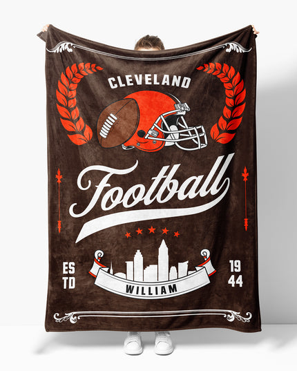 Cleveland Football Blanket (Personalized)
