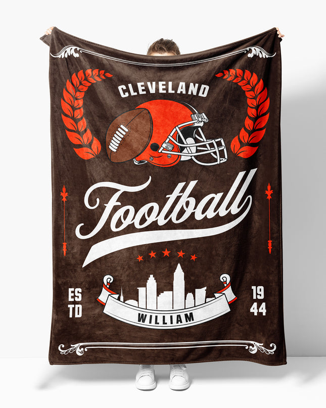 Cleveland Football Blanket (Personalized)