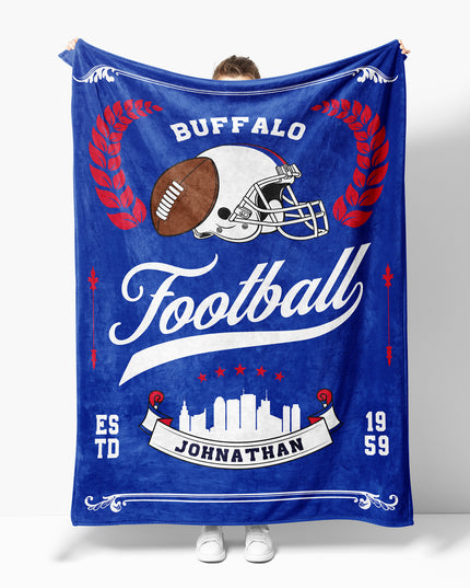 Buffalo Football Blanket (Personalized)