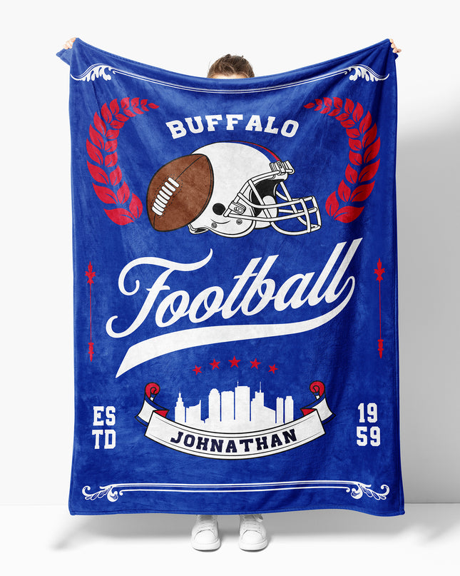 Buffalo Football Blanket (Personalized)