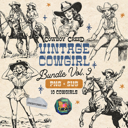 Vintage Cowgirl Bundle Vol. 9