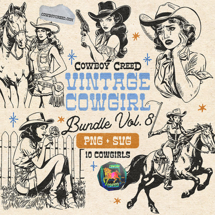 Vintage Cowgirl Bundle Vol. 8
