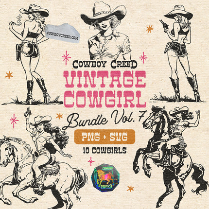 Vintage Cowgirl Bundle Vol. 7