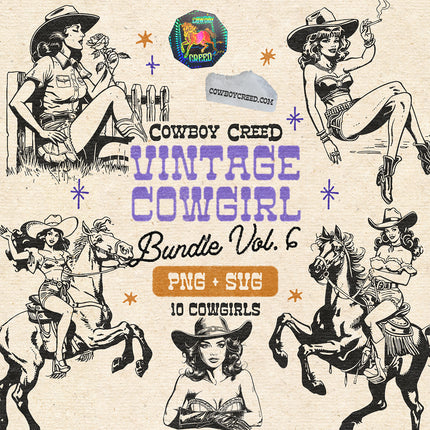Vintage Cowgirl Bundle Vol. 6