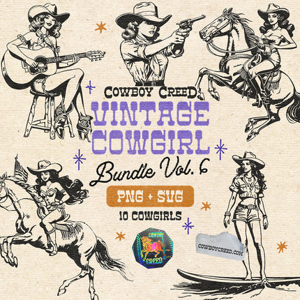 Vintage Cowgirl Bundle Vol. 6