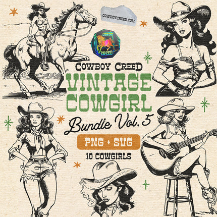 Vintage Cowgirl Bundle Vol. 5
