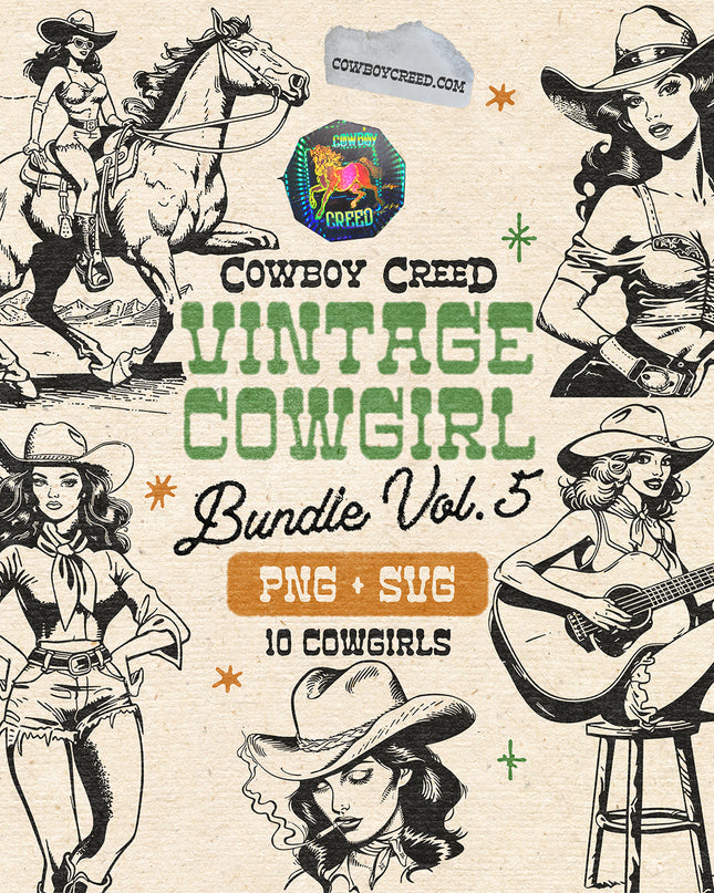 Vintage Cowgirl Bundle Vol. 5