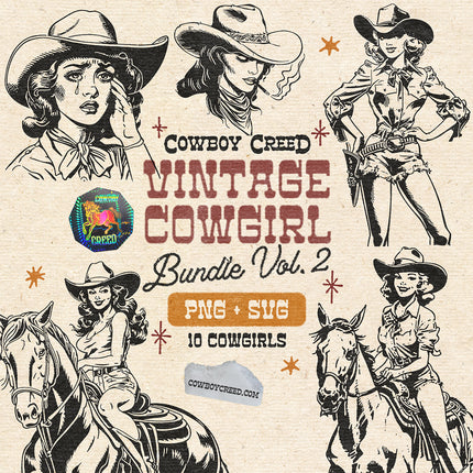 Vintage Cowgirl Bundle Vol. 2