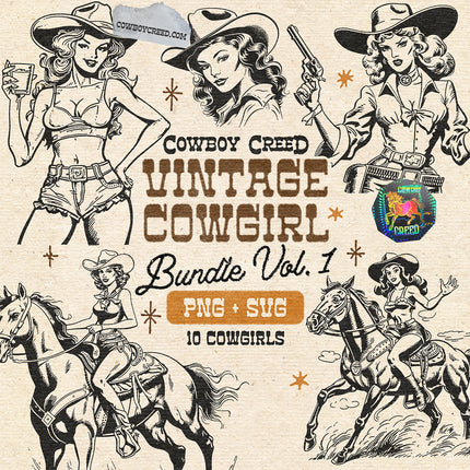 Vintage Cowgirl Bundle Vol. 1