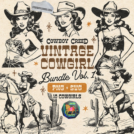 Vintage Cowgirl Bundle Vol. 1