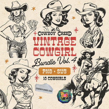 Vintage Cowgirl Bundle Vol. 4