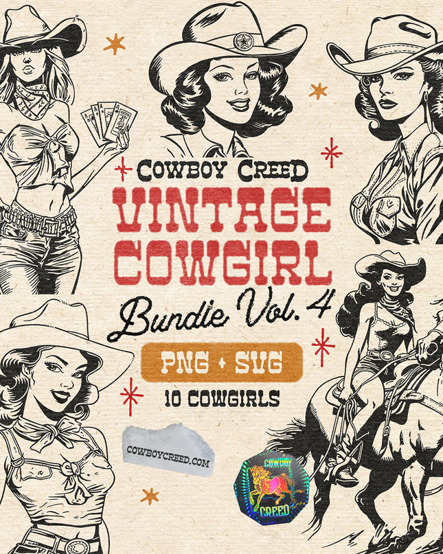 Vintage Cowgirl Bundle Vol. 4