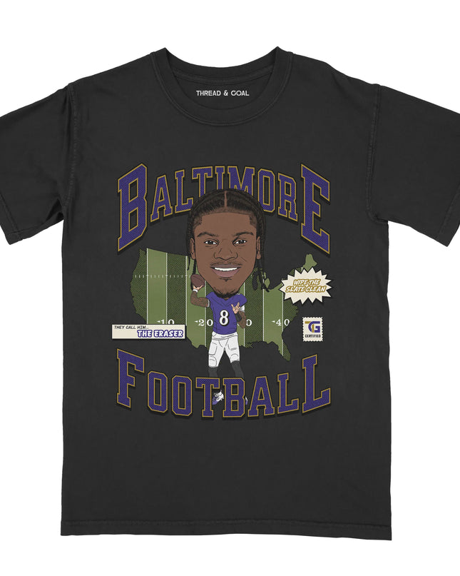 Baltimore Football "The Eraser" Tee
