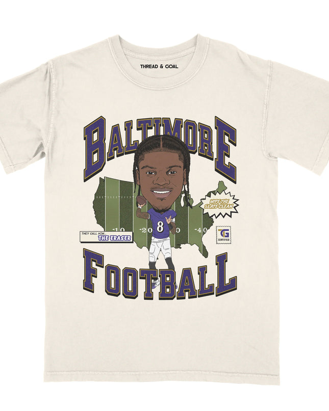 Baltimore Football "The Eraser" Tee
