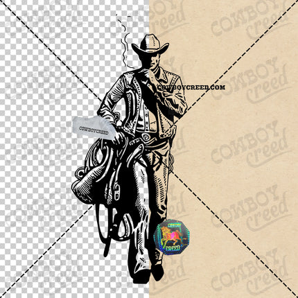 Cowboy Smoking
