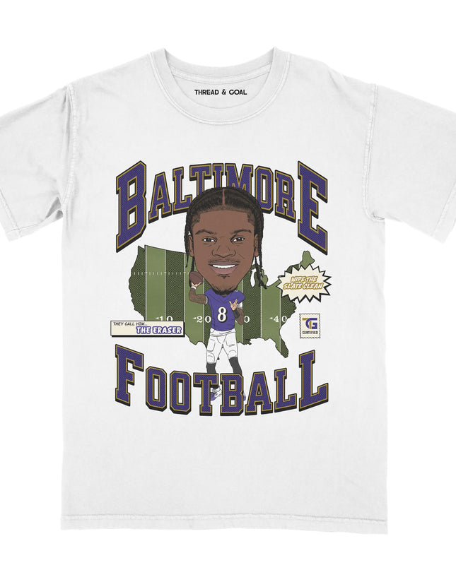 Baltimore Football "The Eraser" Tee