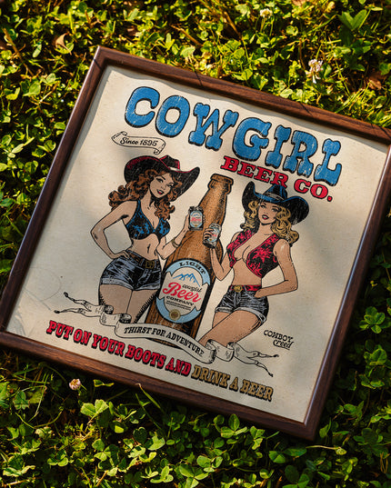 Cowgirl Beer Ad (Fine Art Print)